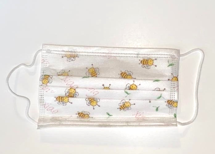 50 PCS Kids Children Disposable Protective 3 Ply Bumble Bee Face Mask Ear Loop