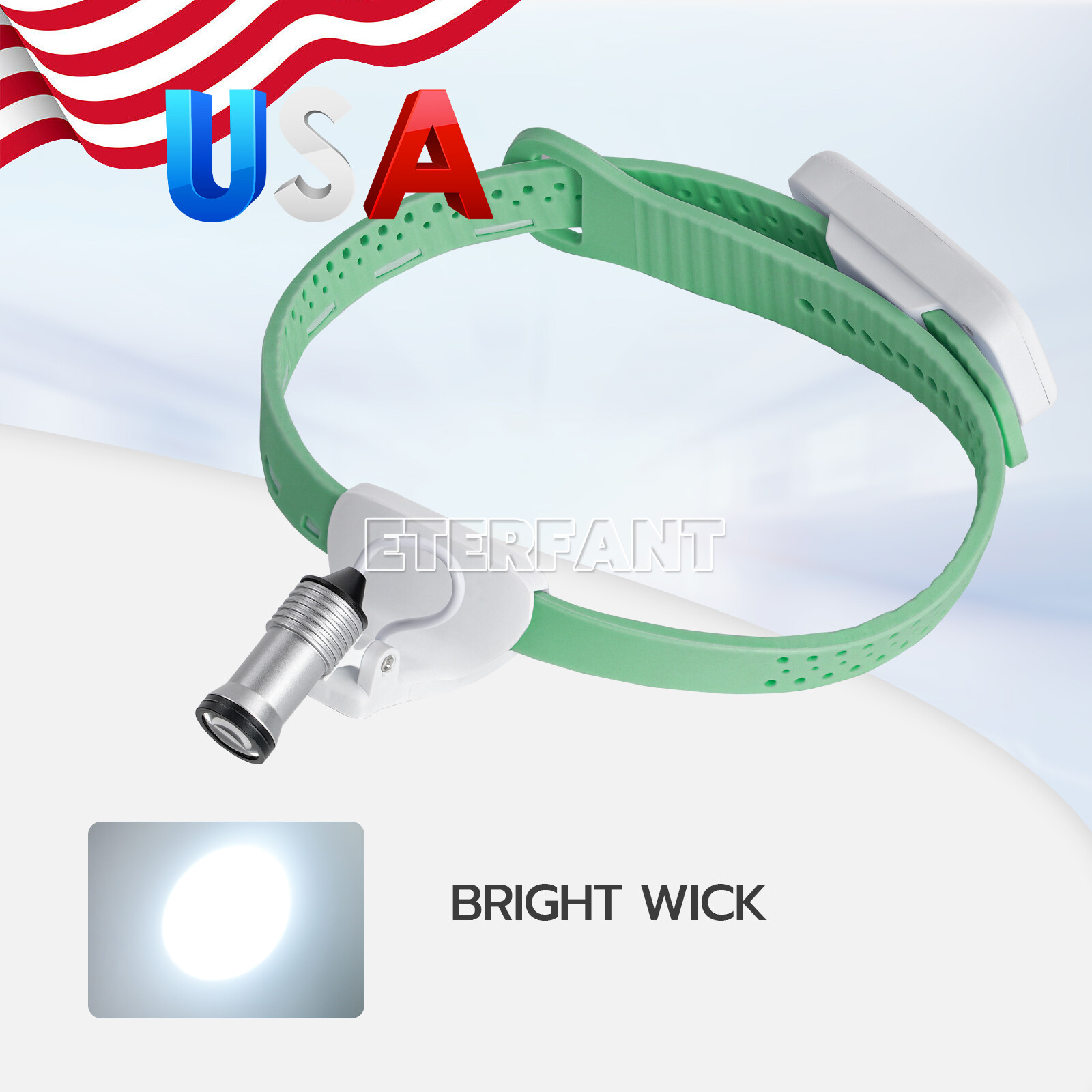 ETERFANT Dental 5W LED Lightweight Silicone Headlamp Surgery Medical Green