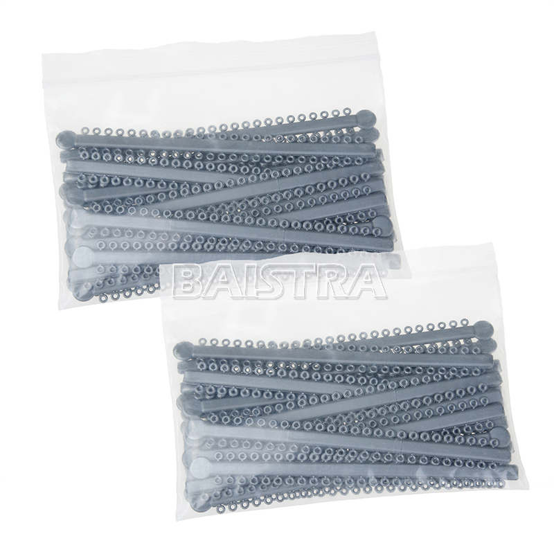 10 Packs Dental Orthodontic Elastic Ligature Ties Gray Latex 1000pcs/Pack