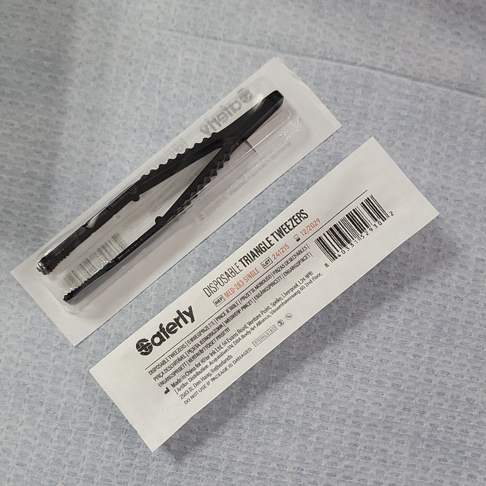aferly Disposable Triangle Tweezers MED-283 for Cosmetology Piercing