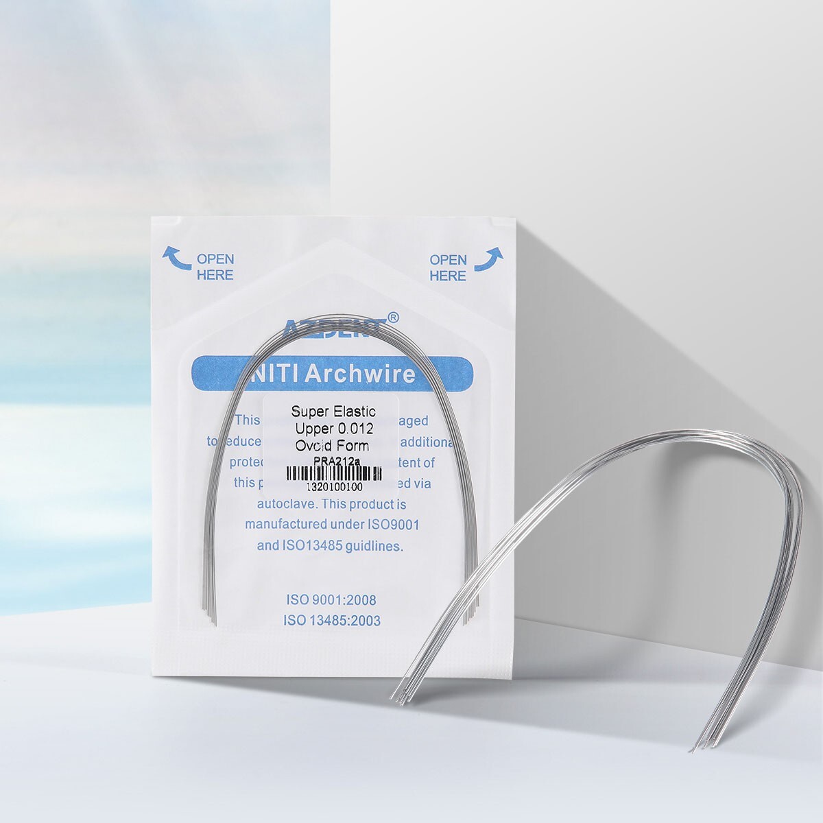 Ortodoncia dental súper elástica niti redondear alambre de arco ovoide redondo
