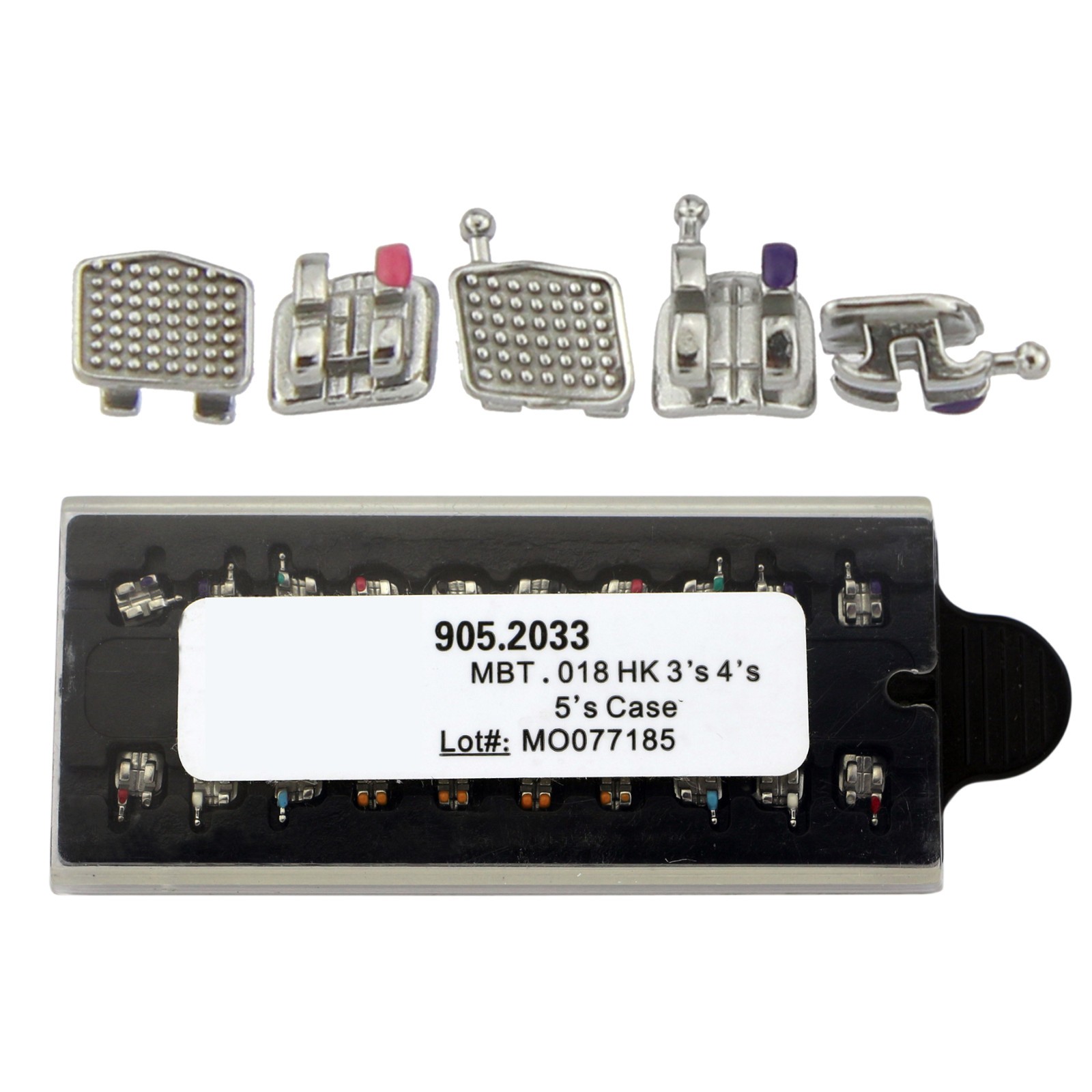 MIM MINI Orthodontic Brackets Dental Metal Brace MBT Roth 022 018 345 With Hooks