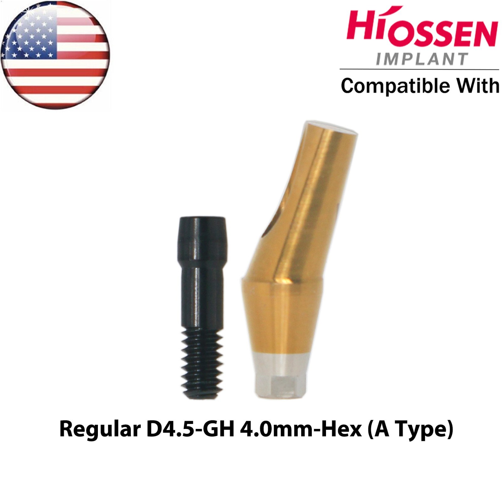 US Dental 17° Angled Anatomic Abutment For Hiossen Osstem Mini/Regular Platform