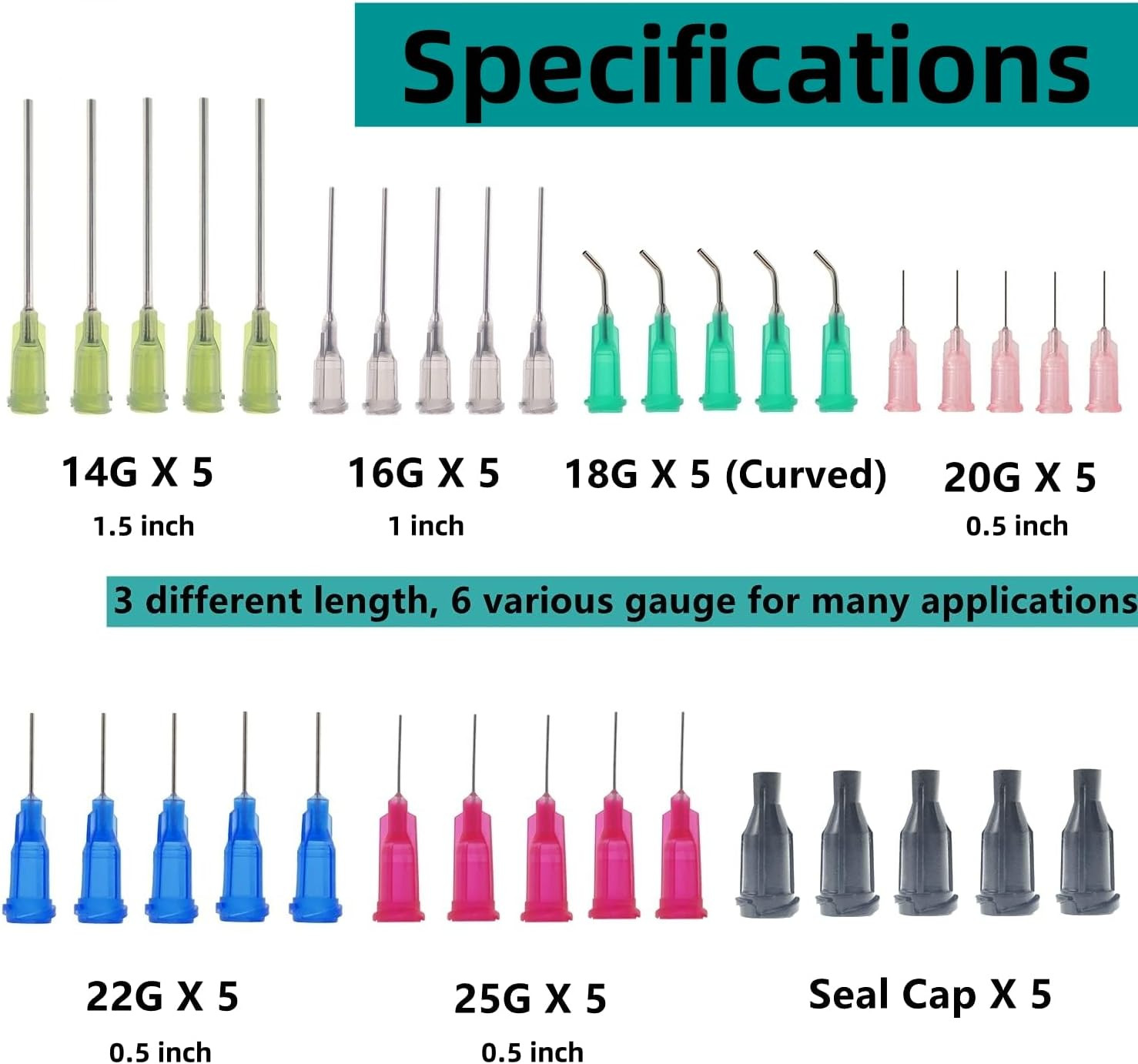 30 Pack 1Ml, 3Ml, 5Ml, 10Ml, 20Ml Glue Dispenser With14Ga,16Ga, 18Ga, 20Ga, 2…