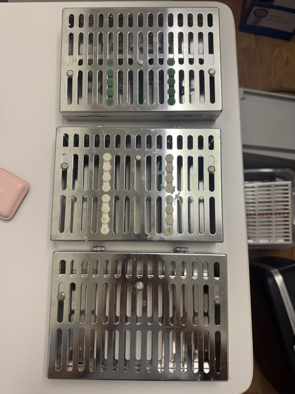 Lot of 3 Hu-Friedy IMS Cassette Instrument Sterilization Trays Dental