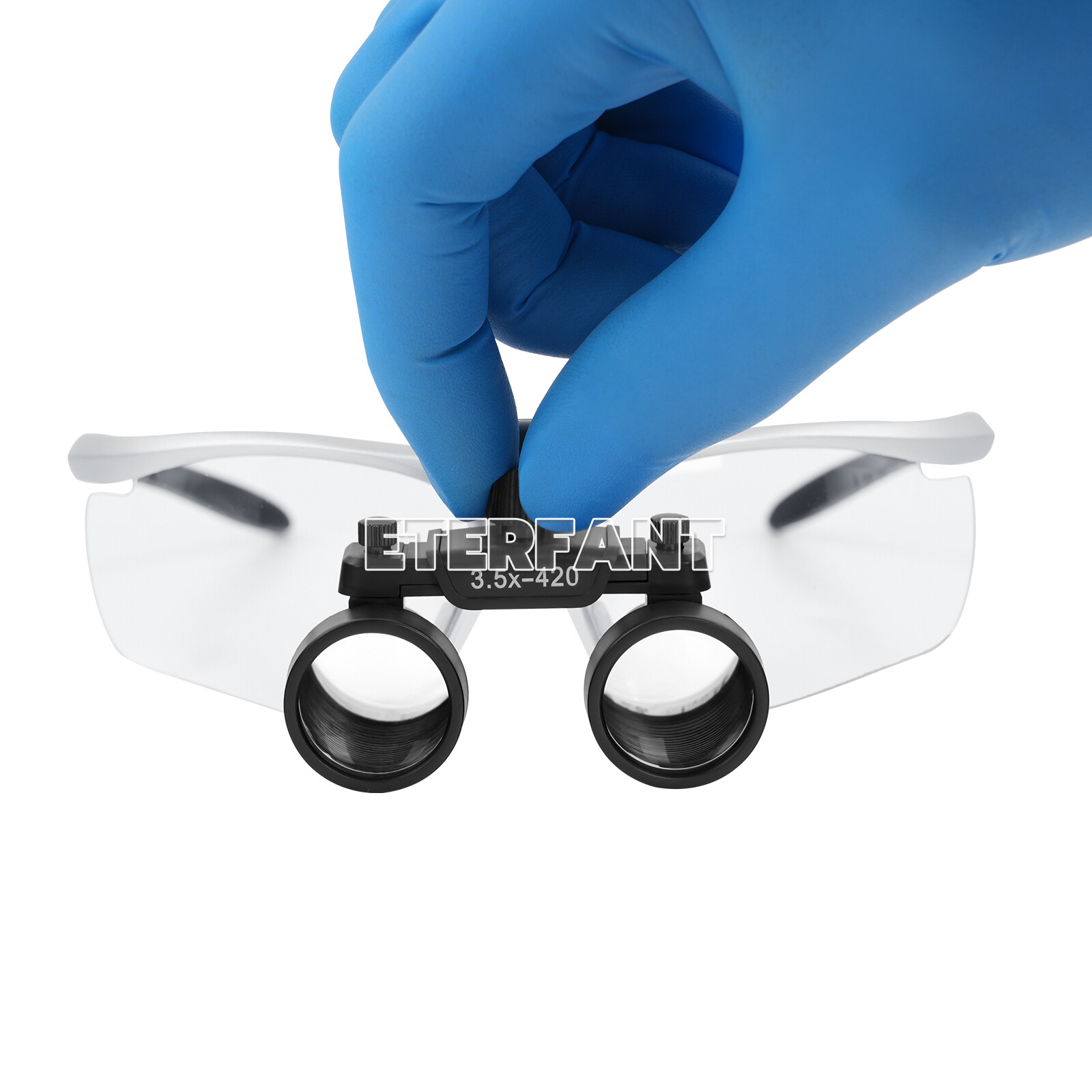 ETERFANT Dental Surgical Binocular Magnifier Loupes High-Definition 3.5X Silver