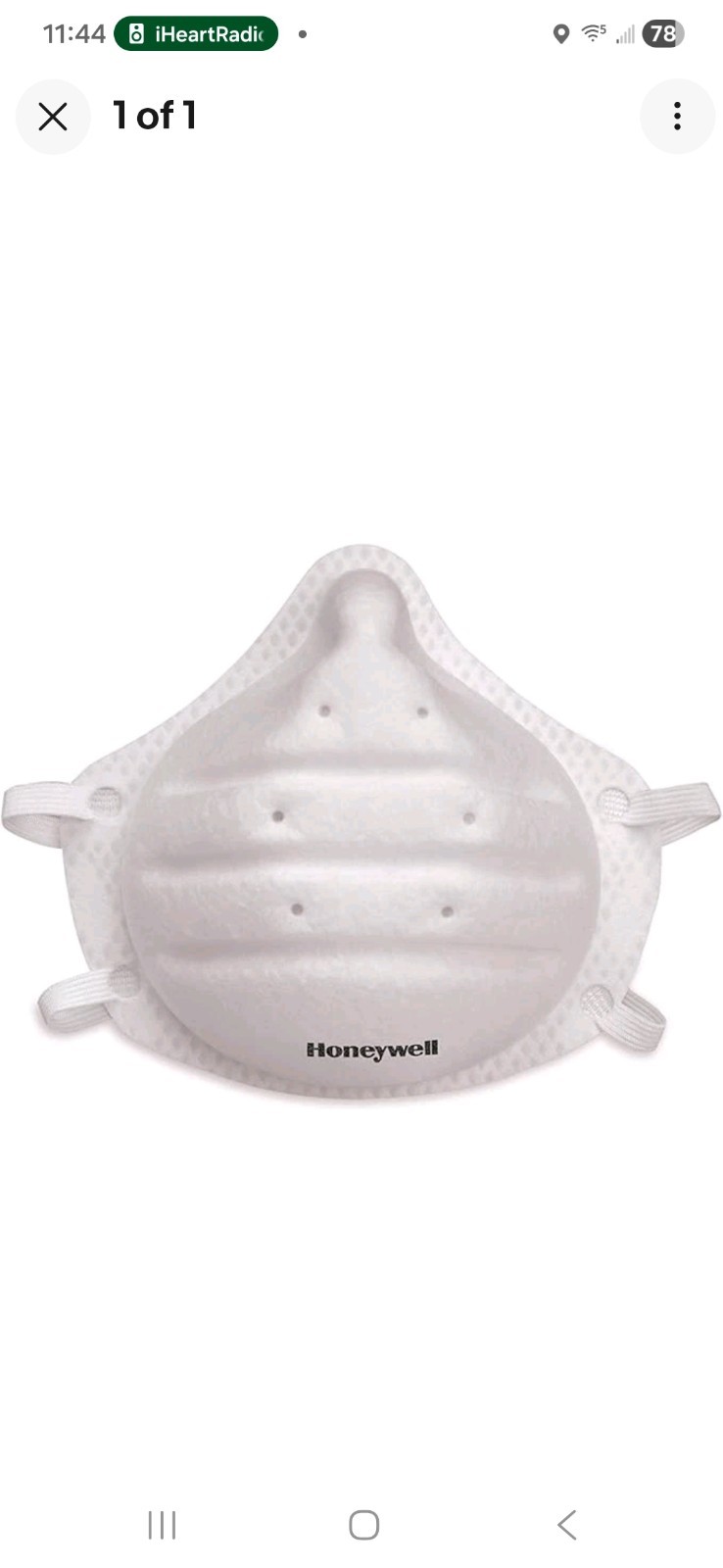 Honewell NIOSH N95 Facemasks 20pack Particulate Resperators DC300N95