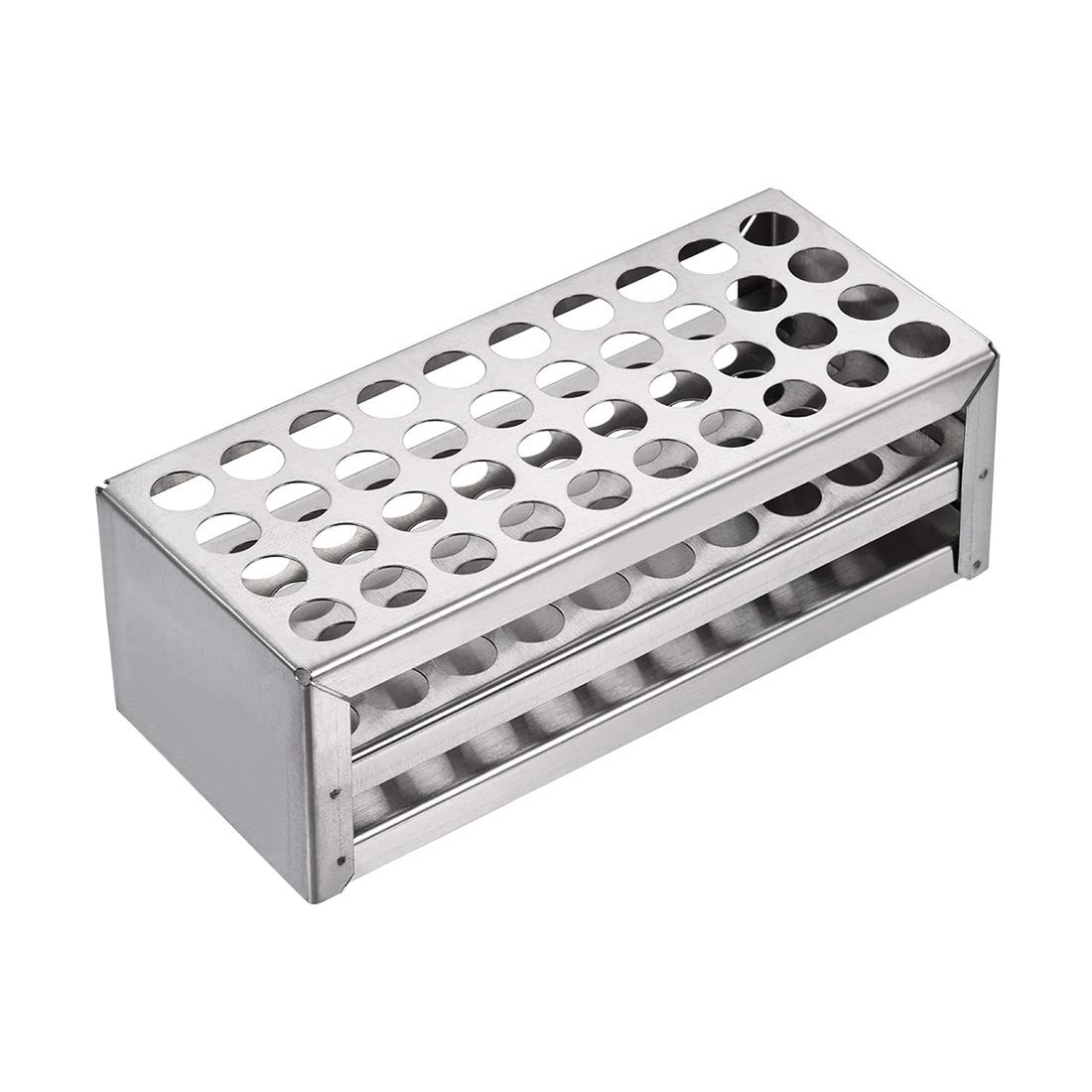 uxcell 304 Stainless Steel Test Tube Holder Lab Stand Rack 40 Hole 3 Layer fo…