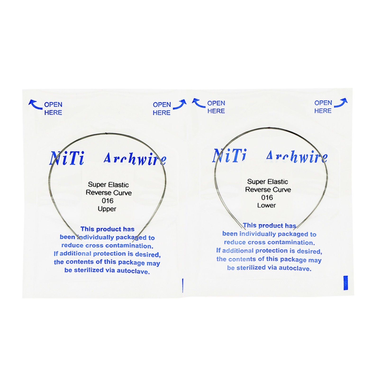USDental Orthodontic Reverse Curve Arch Wire Super Elastic Niti Round Rect Wires