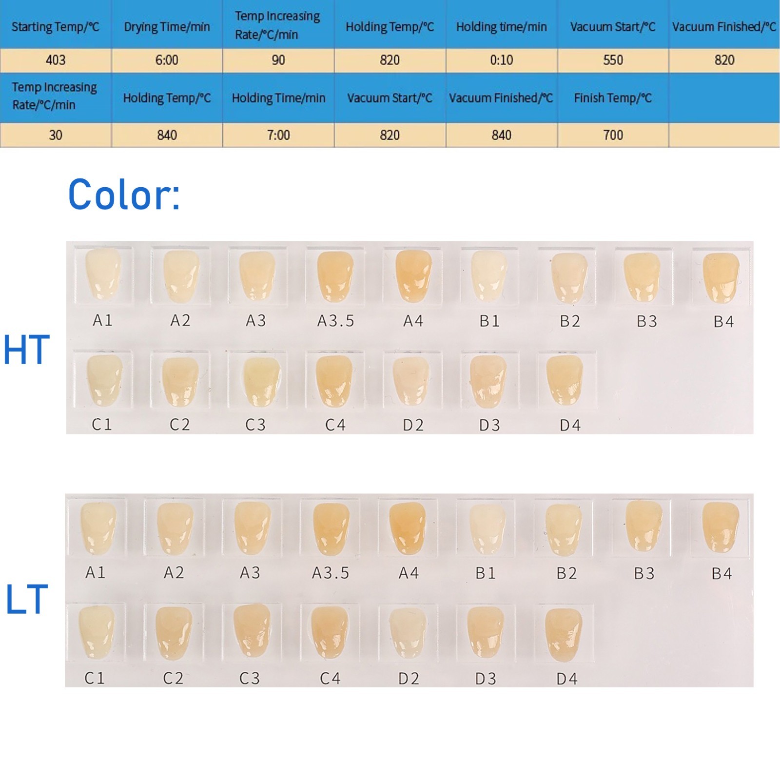 US Stock Dental C14 MT Lithium Disilicate Ceramic Blank For CEREC CAD/CAM
