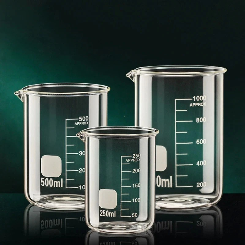 50/100/150/250/500/1000ml High Borosilicate Glass Measuring Cup Clear Scale Cup