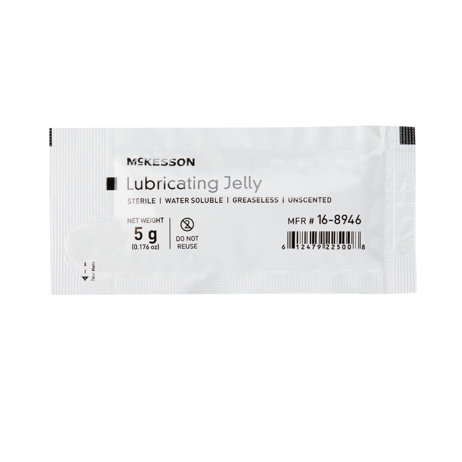 McKesson Lubricating Jelly Sterile 5 Gram Individual Packet 864 per Case 16-8946