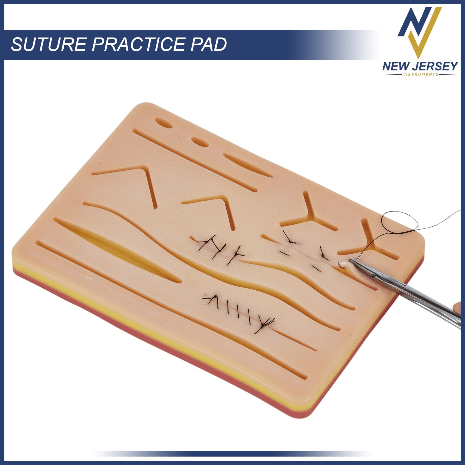 New Medical Skin Suture Practice Silicone Pad Wound Simulated For Training Kit