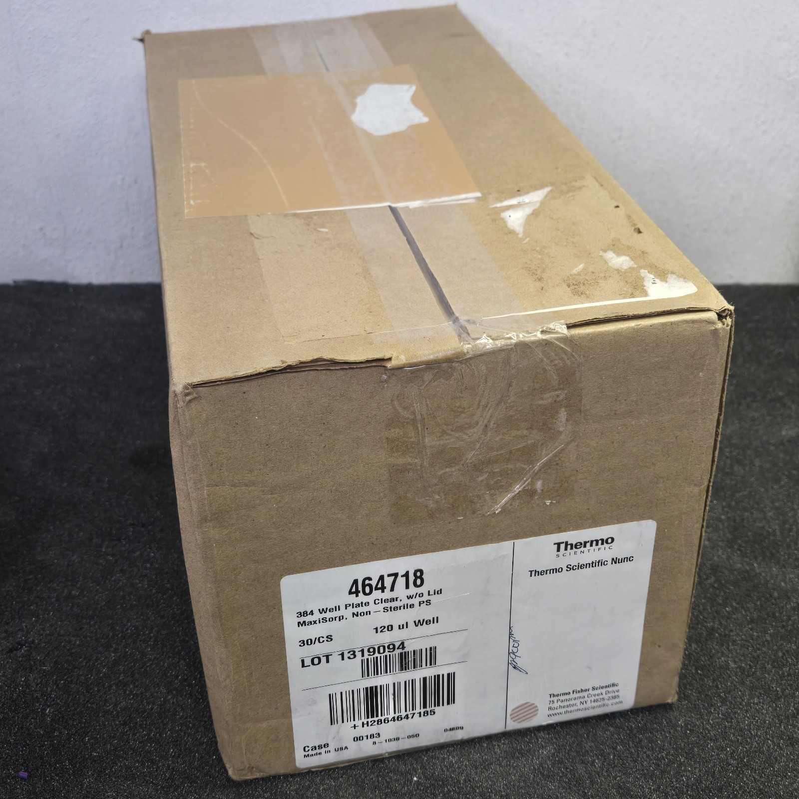 Thermo Scientific Nunc Maxisorp 384-Well Plate 120uL Clear PS Flat-Bottom 464718