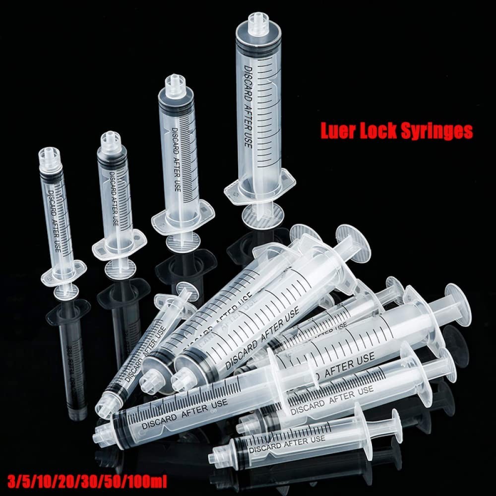 20-Pack 3ml Transparent Syringes – Luer Lock Design for Accurate Dispensing