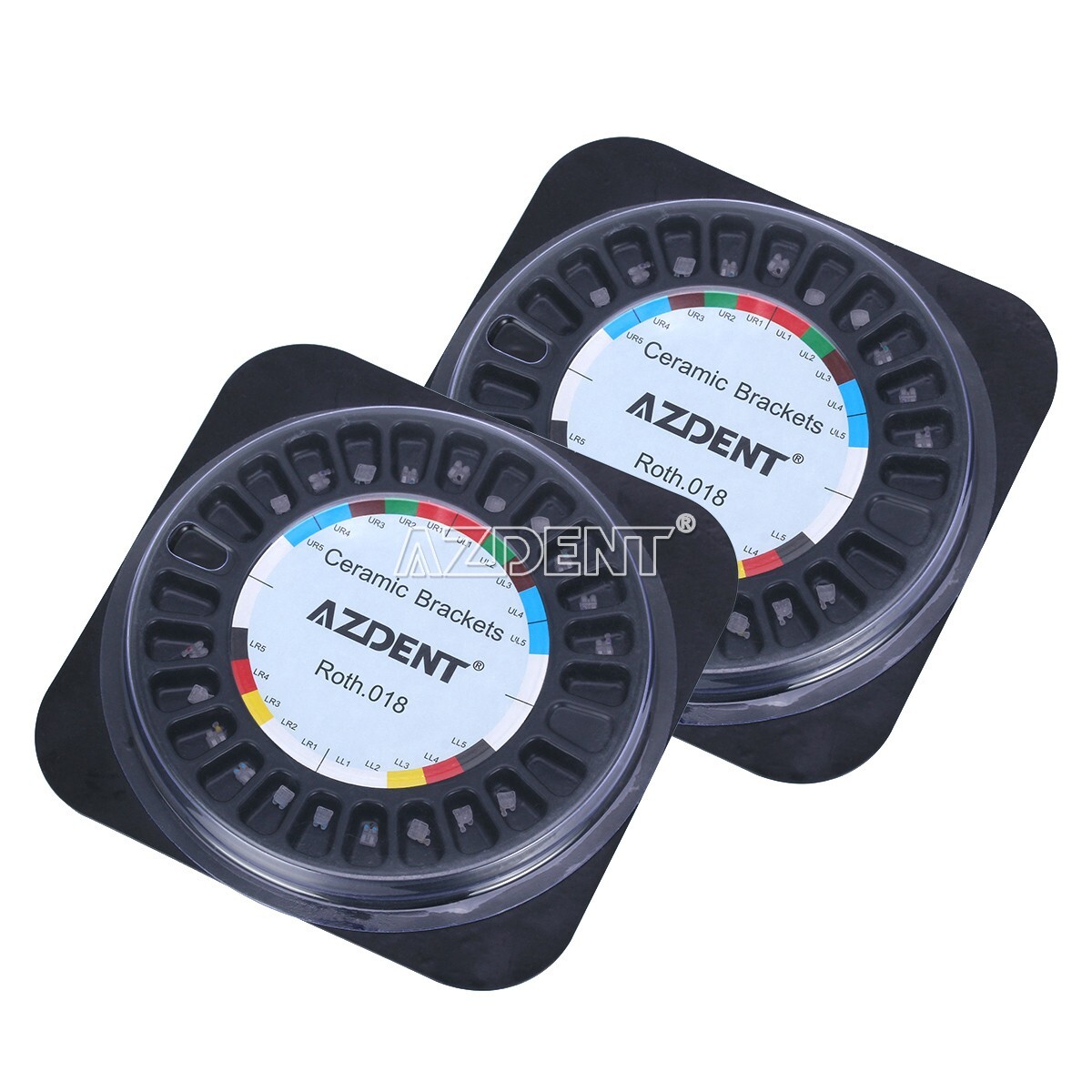 Dental Orthodontic Ceramic Brackets Roth/MBT 018/022 Mesh Base Hooks 345 AZDENT