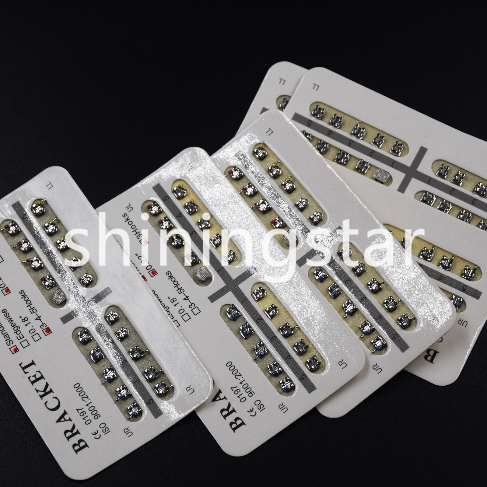 20Packs Dental Ortho Bracket Mini/Standard Roth MBT Edgewise 018/022 3/345 Hooks