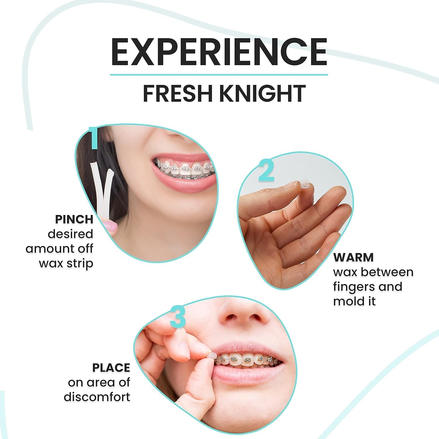 Organic Braces Wax for Comfort – 50 Easy Apply Multicolor Orthodontic Strips