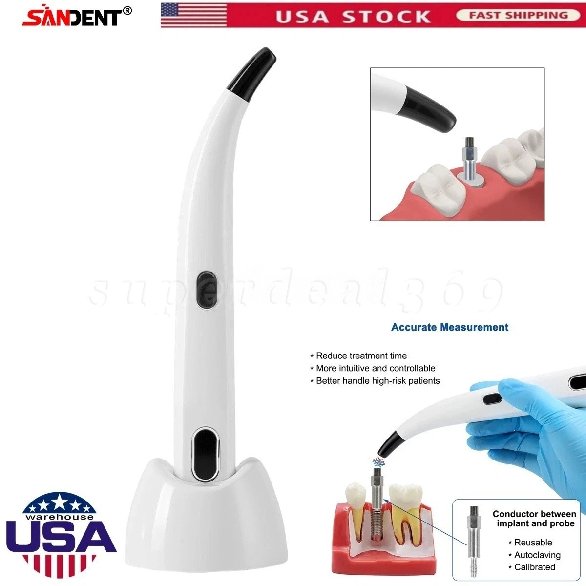 Dental ISQ Osseointegration Implant Stability Meter Measurement Tester Monitor