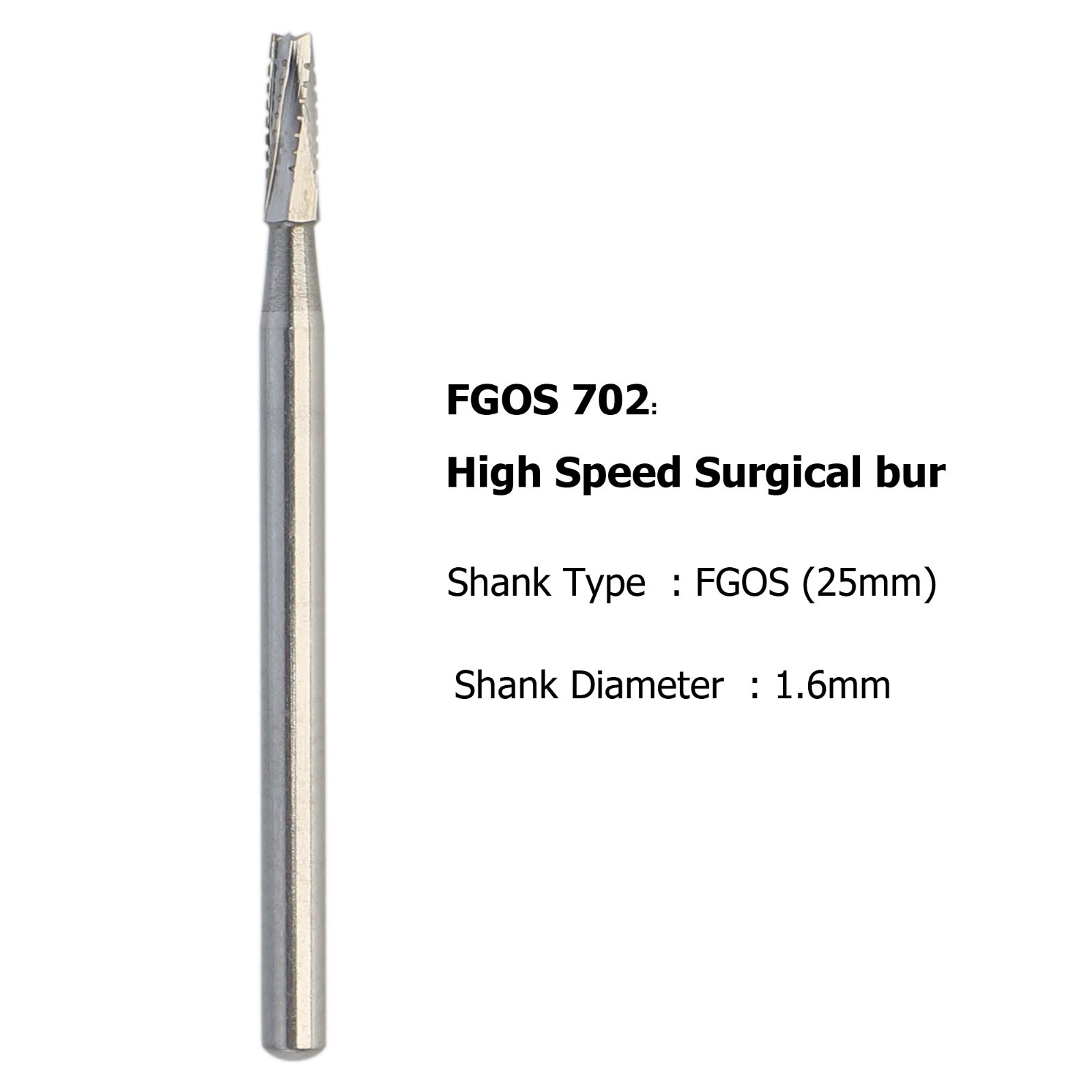 100Pcs 702 Surgical bur FGOS 25mm Dental Carbide Surgical Length Bur 702 FG SURG