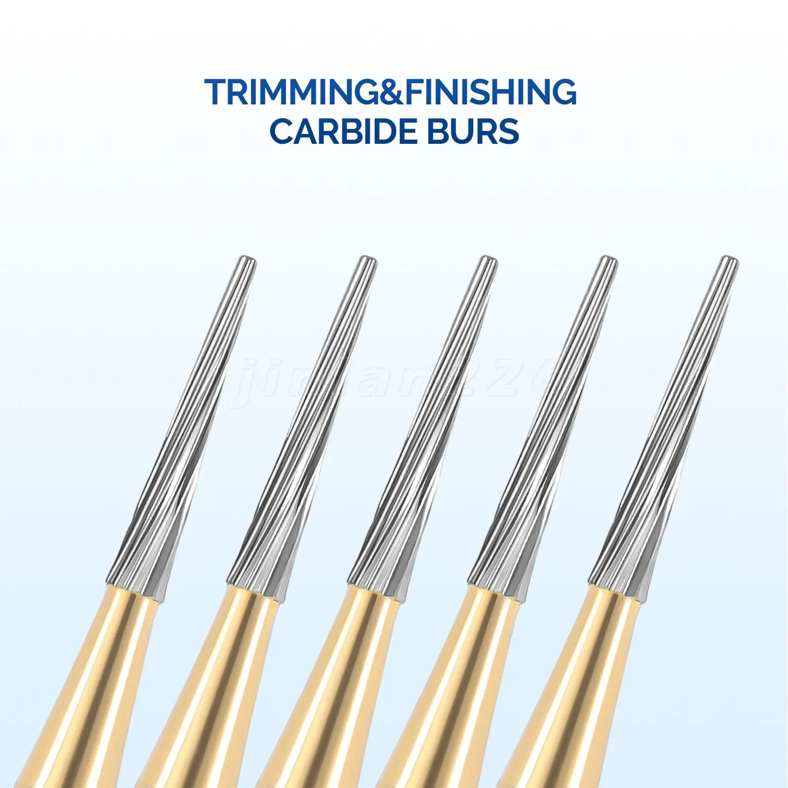Dental Trimming & Finishing Carbide Burs Gold Burs 12 Blades FG 7901/7406