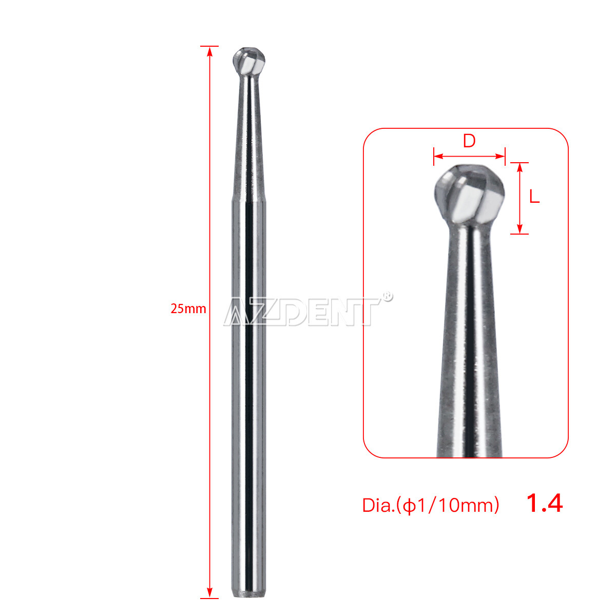 Dental Tungsten Carbide Bur FG Round/ Straight Fissure Surgical Handpiece Drill