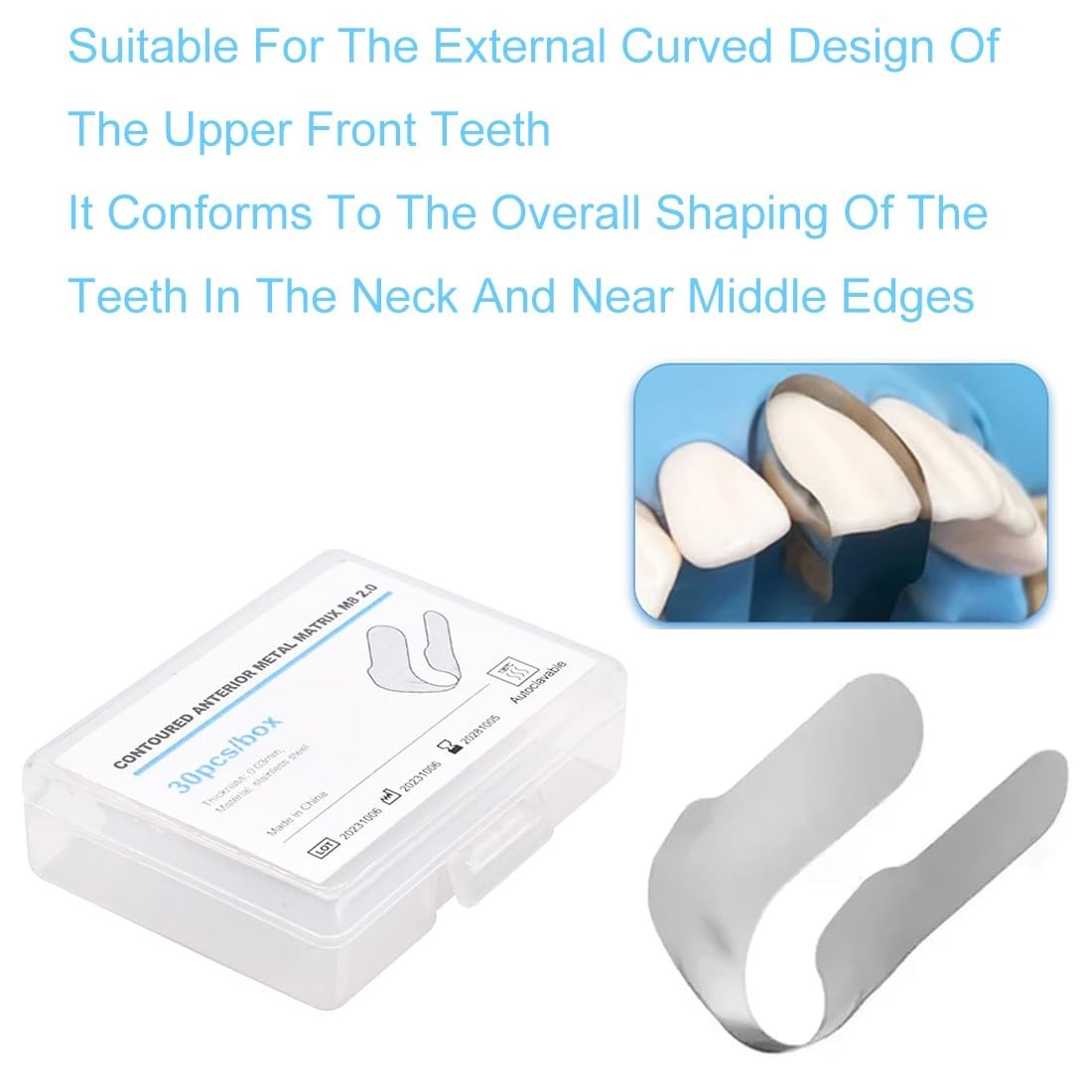 Dental Proximal Anterior Strips Polyester Matrix Bands Clear Matrices Anterior