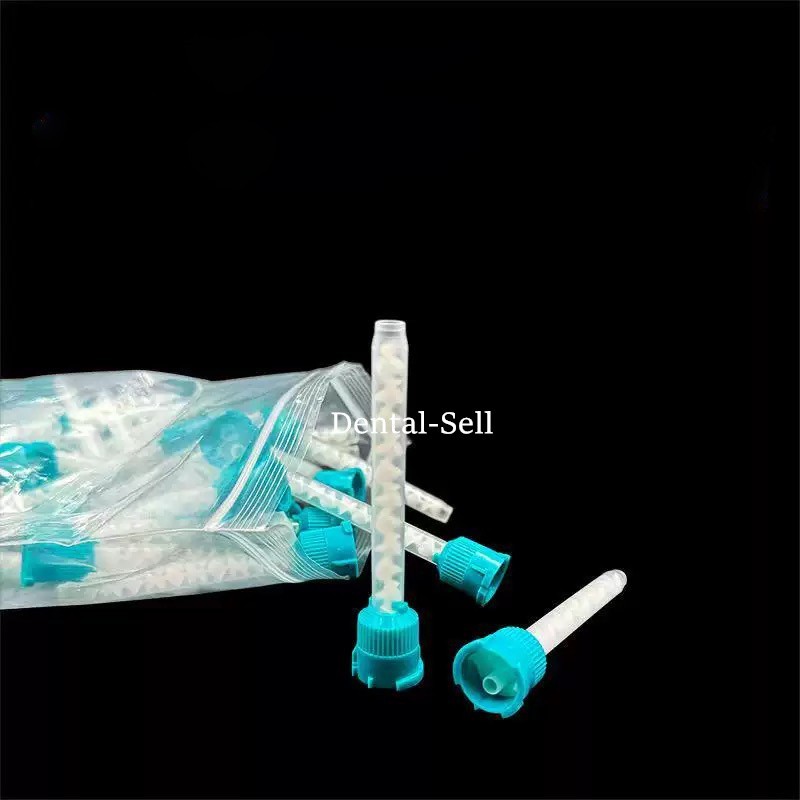 50/PK Dental Mixing Tips 1:1 Ratio Short For Heavy Body Impression Material USA