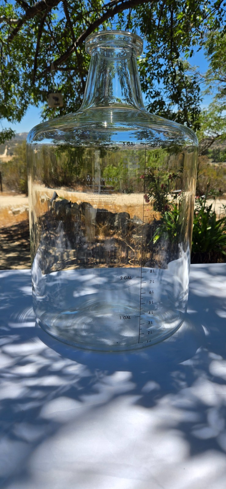 PYREX #1596-5 5G 19L Carboy Solution Chem Bottle Tooled Neck 5 Gallon England B