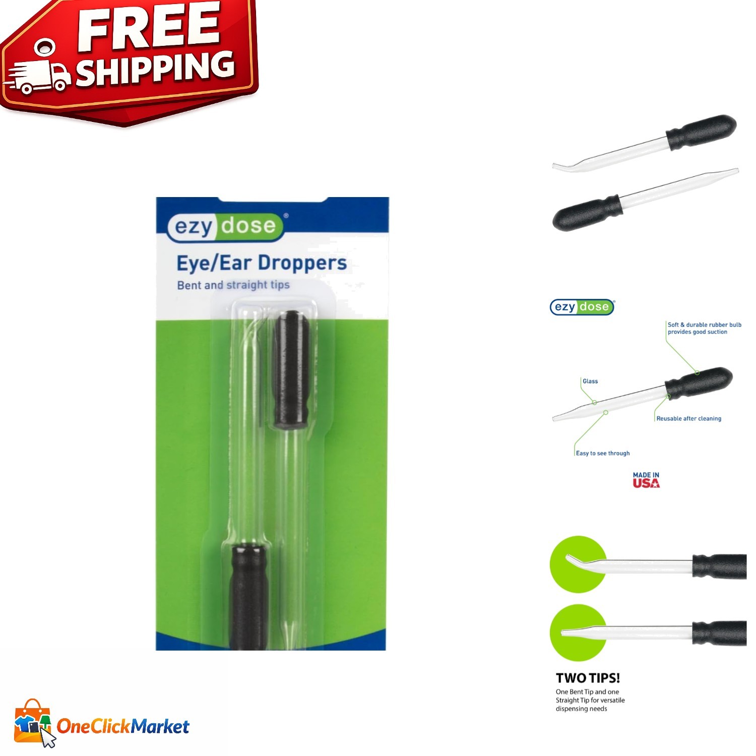 BPA-Free Medicine Dropper – 1mL Glass Dispenser for Accurate Dosing of Eyedrops