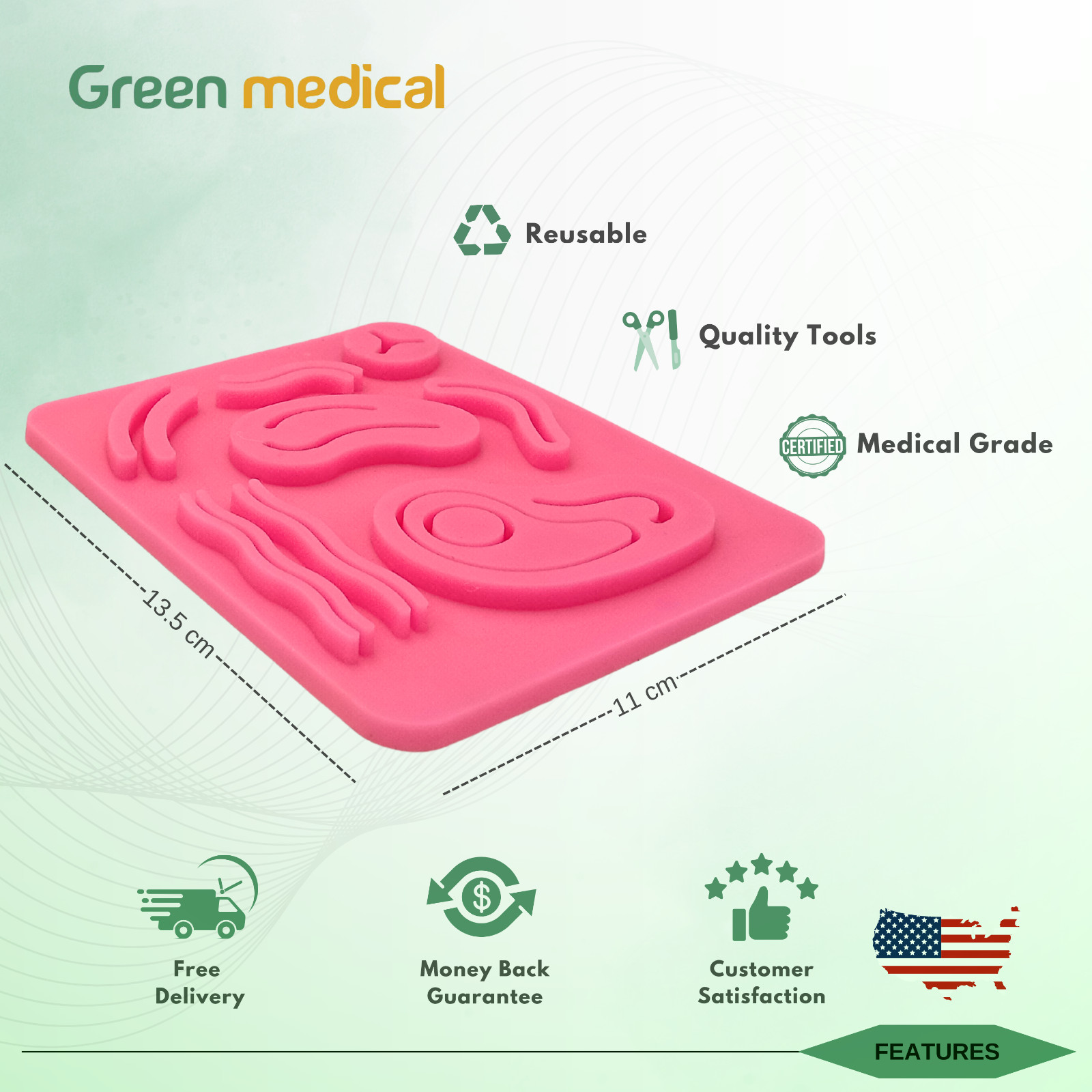 Laparoscopic Silicon Suture Pad G8 Practicing Surgeons Doctors & Student