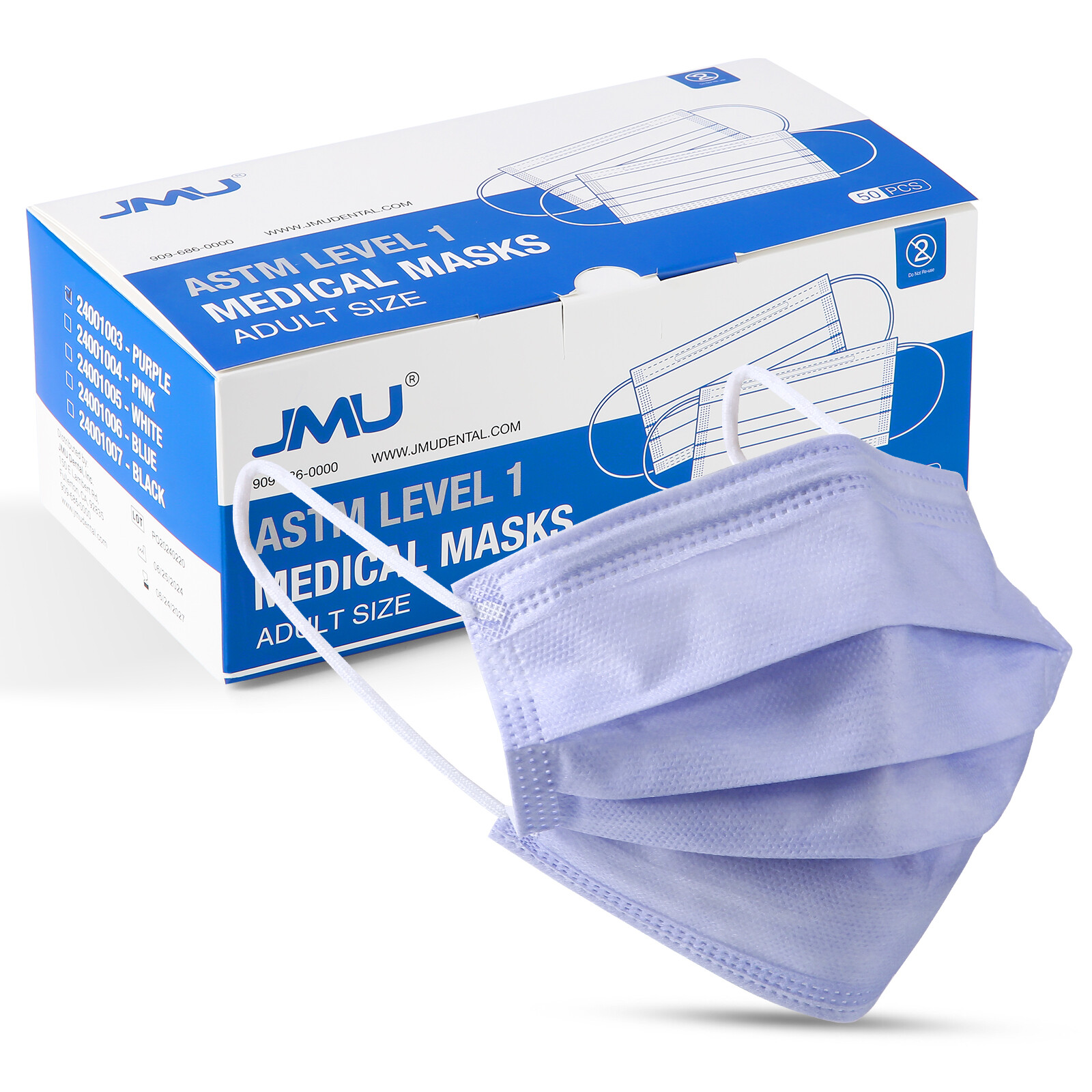 ASTM Level 1 Disposable Face Mask Medical Surgical 3 Ply Ear loop Black Masks