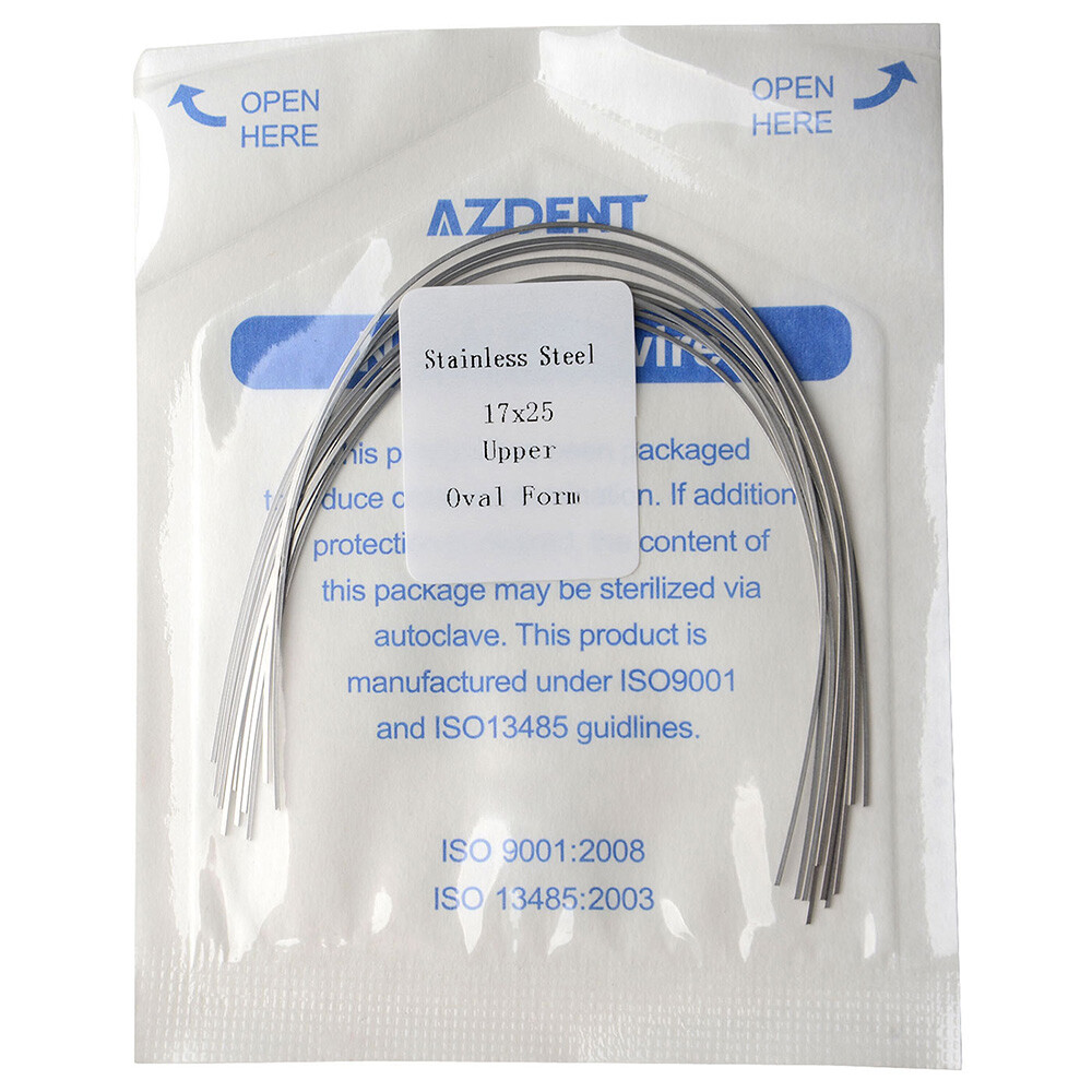 AZDENT Dental Orthodontic Rectangular Arch Wire Nature/Oval Form Stainless Steel