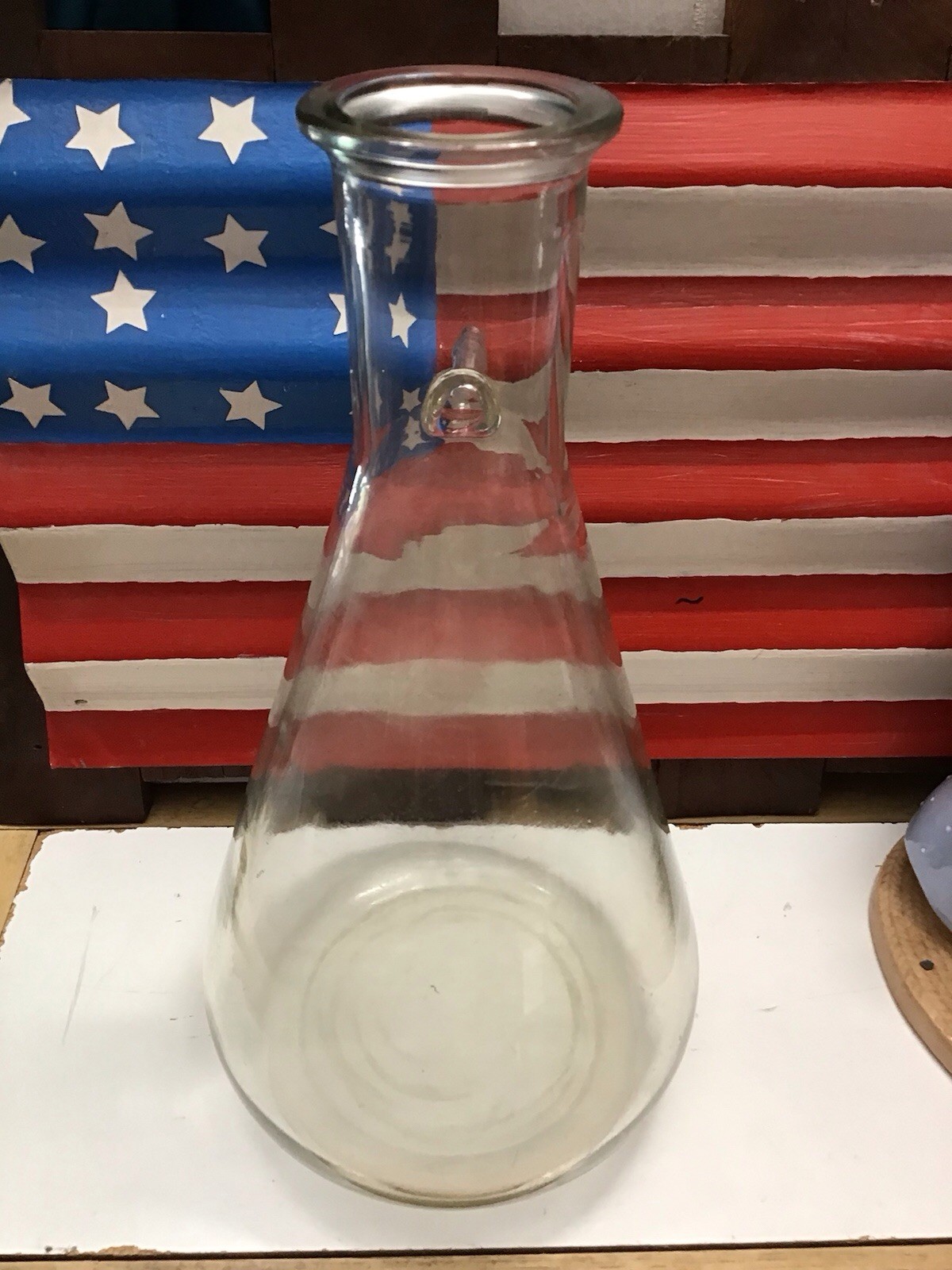 Pyrex 4000ml Flask With Sidearm Science Project ,Man cave Just Cool 14 3/4 Tall