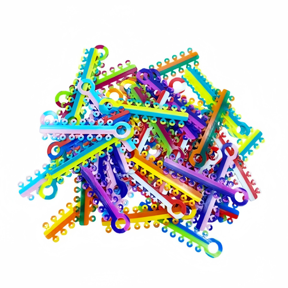 Dental Orthodontic Ligature Ties Elastic Rubber Bands Single/Double Colors USA