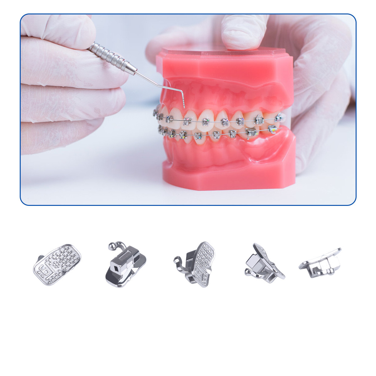 Dental Orthodontic Buccal Tubes 1st 2nd Molar Roth/MBT 022 018 Bondable Non-Conv