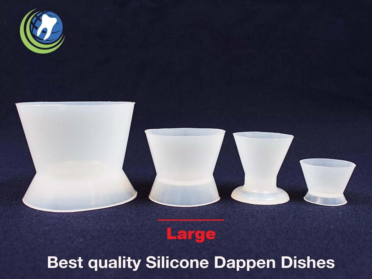 4 X DENTAL LAB FLEXIBLE SILICONE DAPPEN DISH MIXING BOWL CUP 30ml