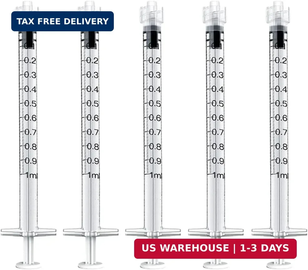 20 Pack 1Ml Luer Lock Syringes without Needle, 1 Ml Cc Disposable Syringe Indivi