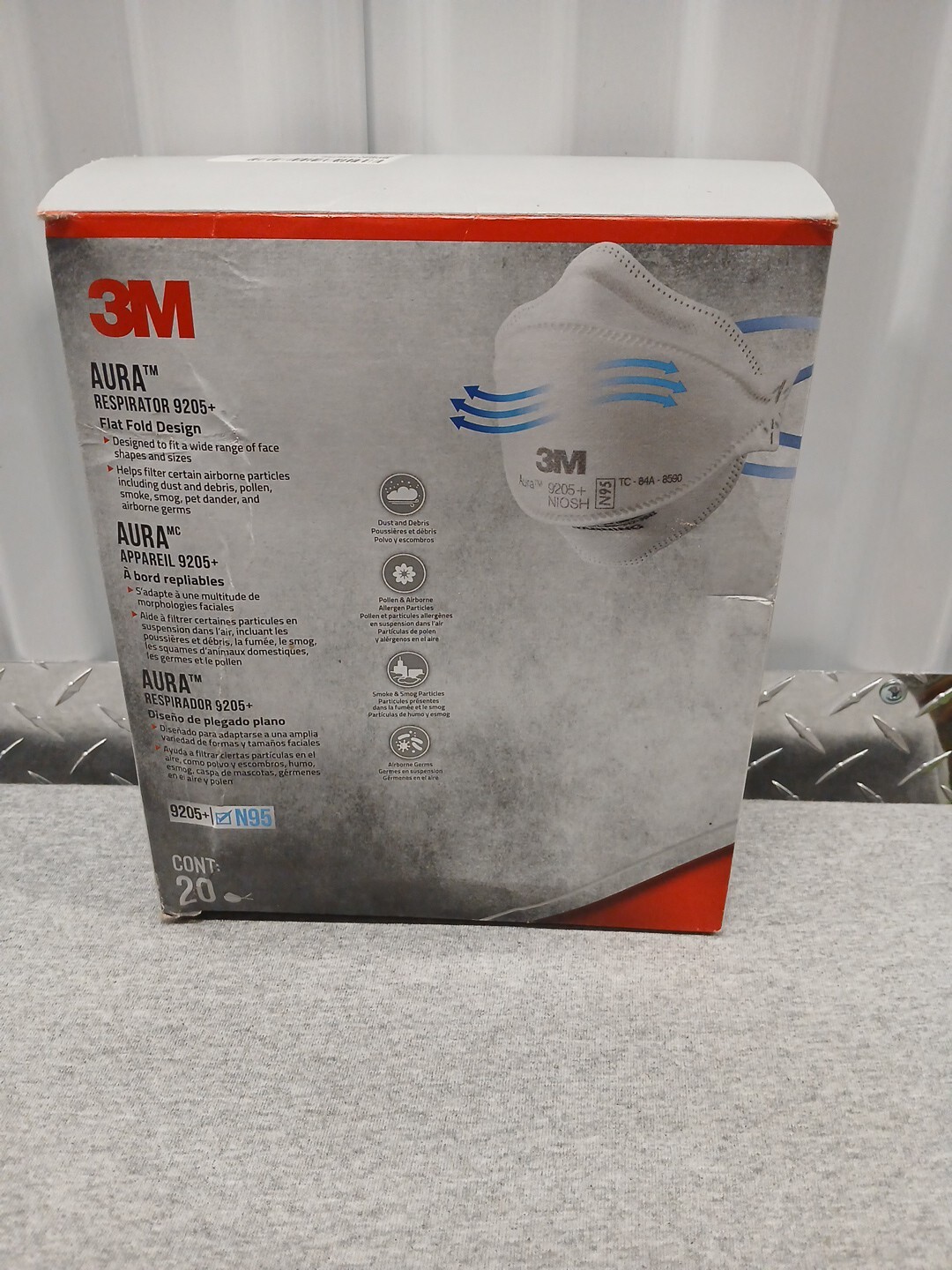 3M Aura 9205 N 95 Particulate Respirator Face Mask ~ White ~ ☆☆19 Pack☆☆