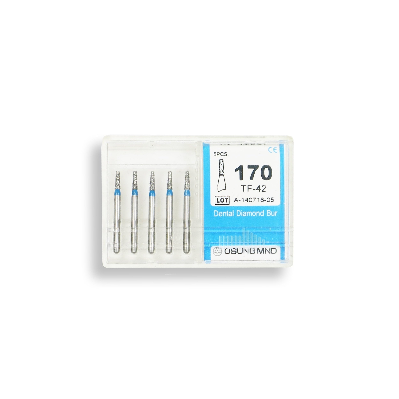 Conical, Truncated 1.2 mm Dia. Medium Grit Diamond Dental Bur 25 Pcs. 168.12M1