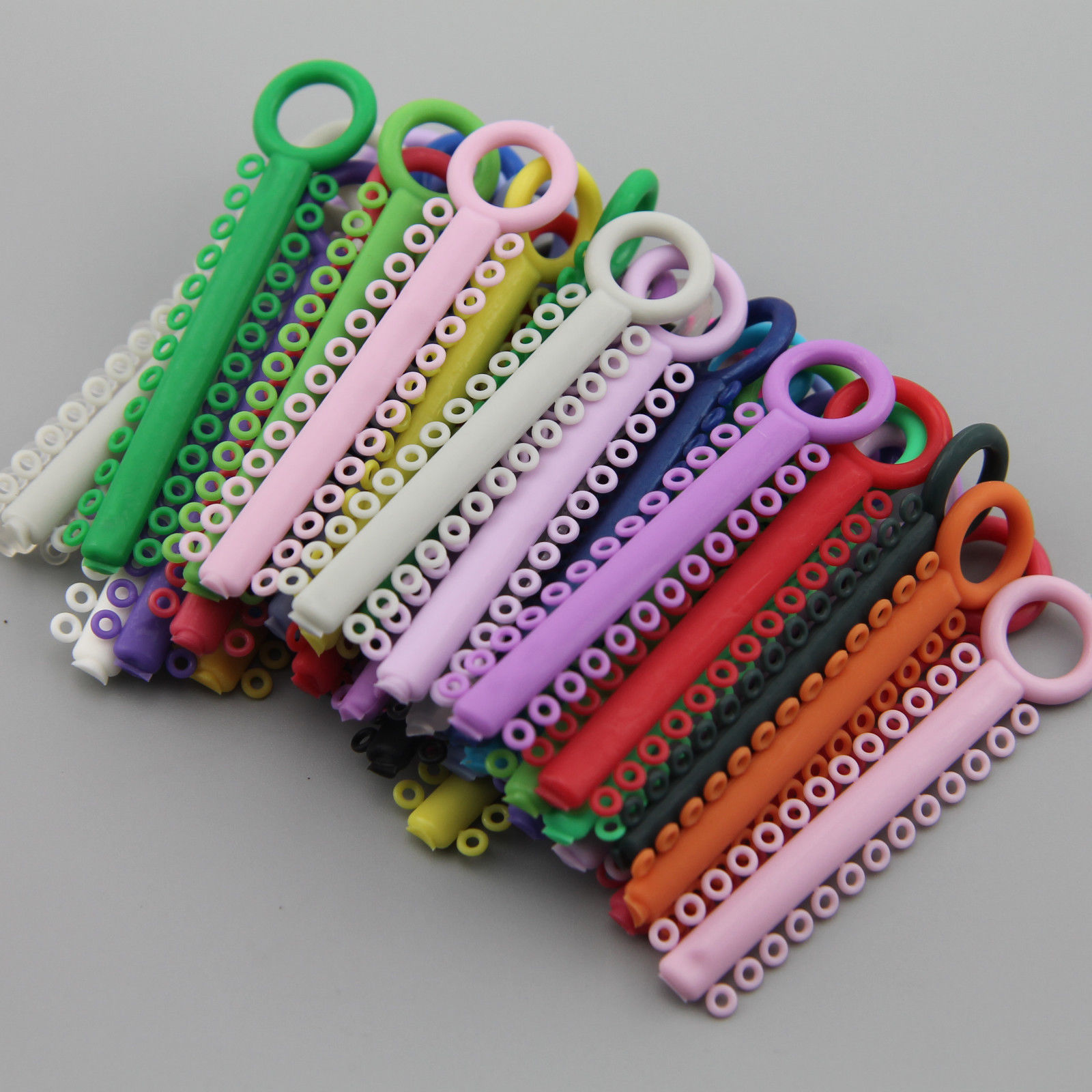 1040 Pcs Dental Ligature Ties Orthodontics Elastic Multi Color Rubber Bands