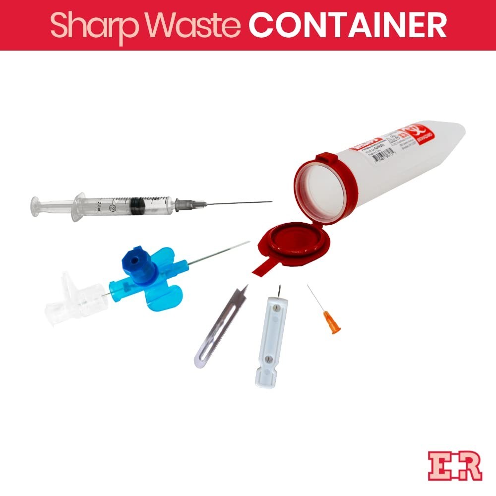 Portable Sharps Container with Locking Mechanism – 24 Count, Safe Disposal Solut