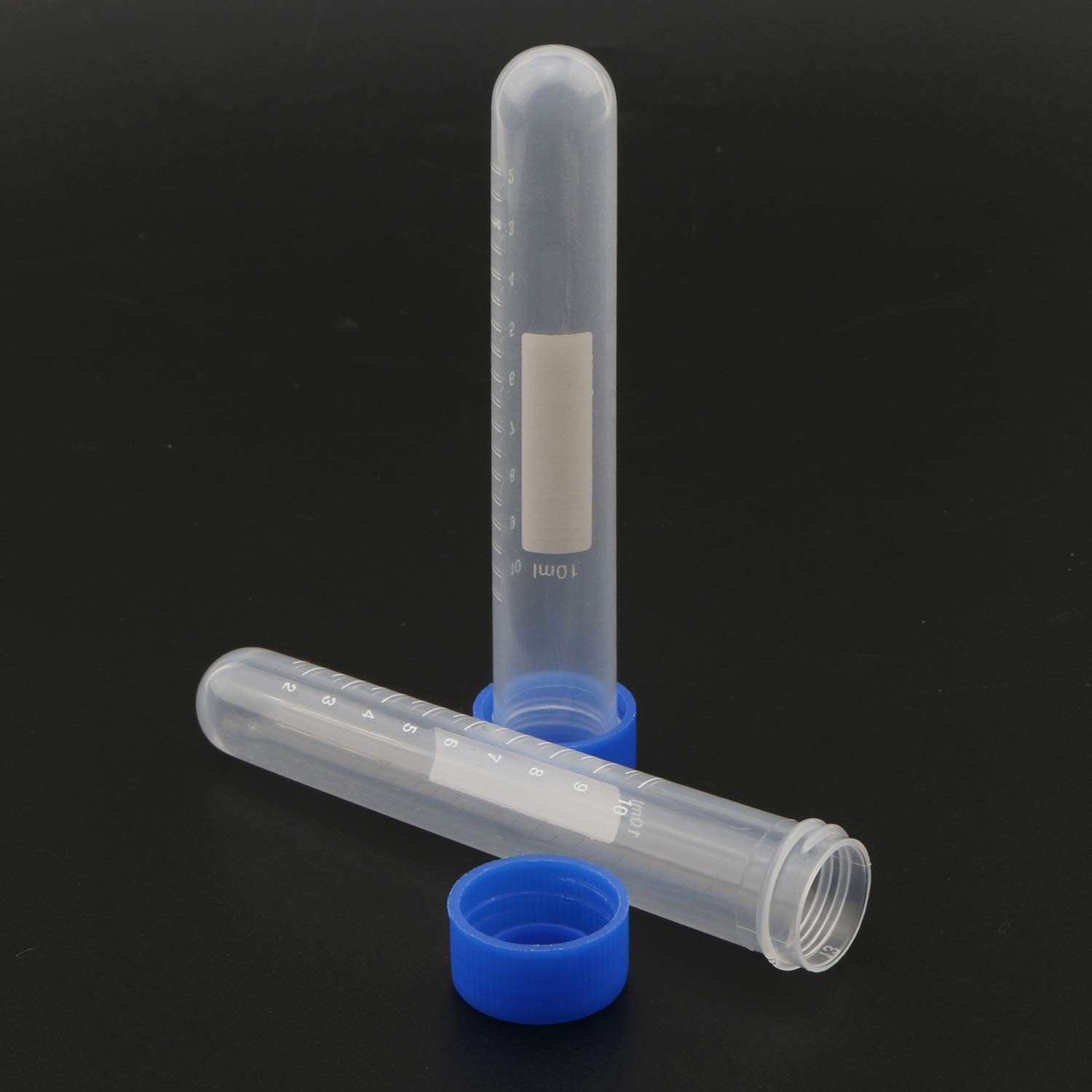 Kesell Centrifuge Tubes Round Bottom Screw Cap Plastic Test Tube Vials 10ml…
