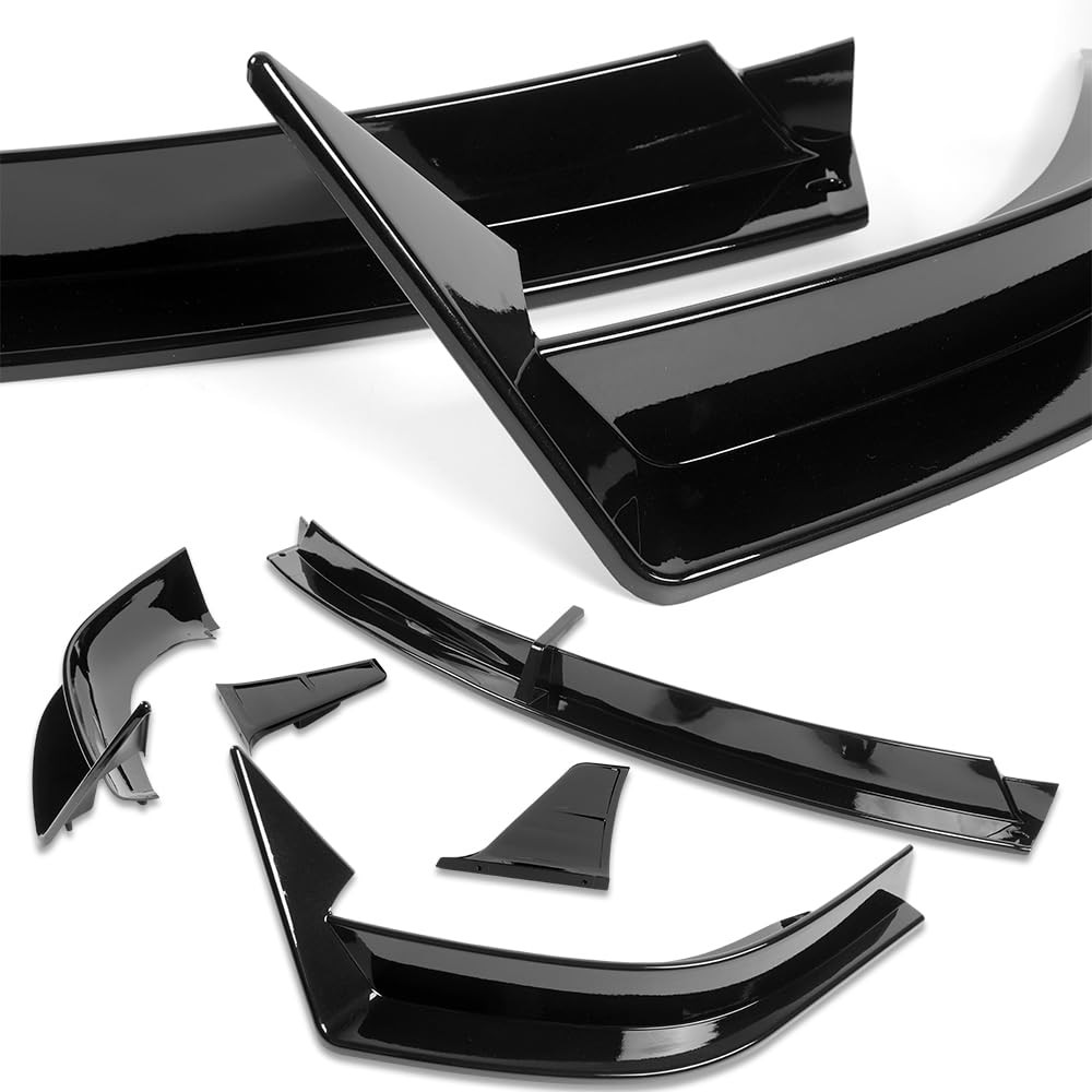 6PCS Front Lip & Rear Spoiler for Tesla Model X 2022-2025 Carbon Fiber ABS Black