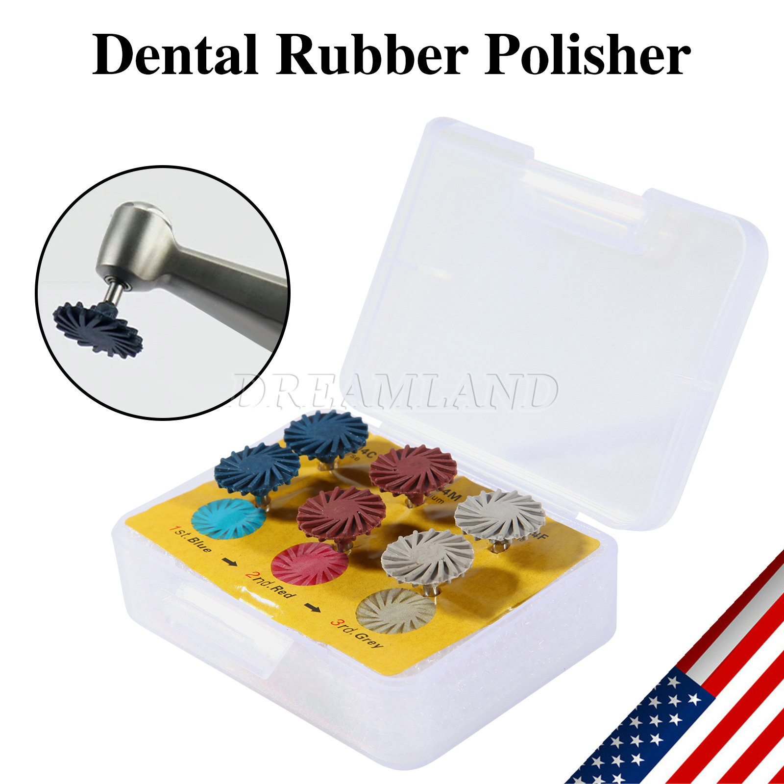 6PCS SKYSEA Dental Composite Polishing Diamond System RA Disc 14mm Wheel