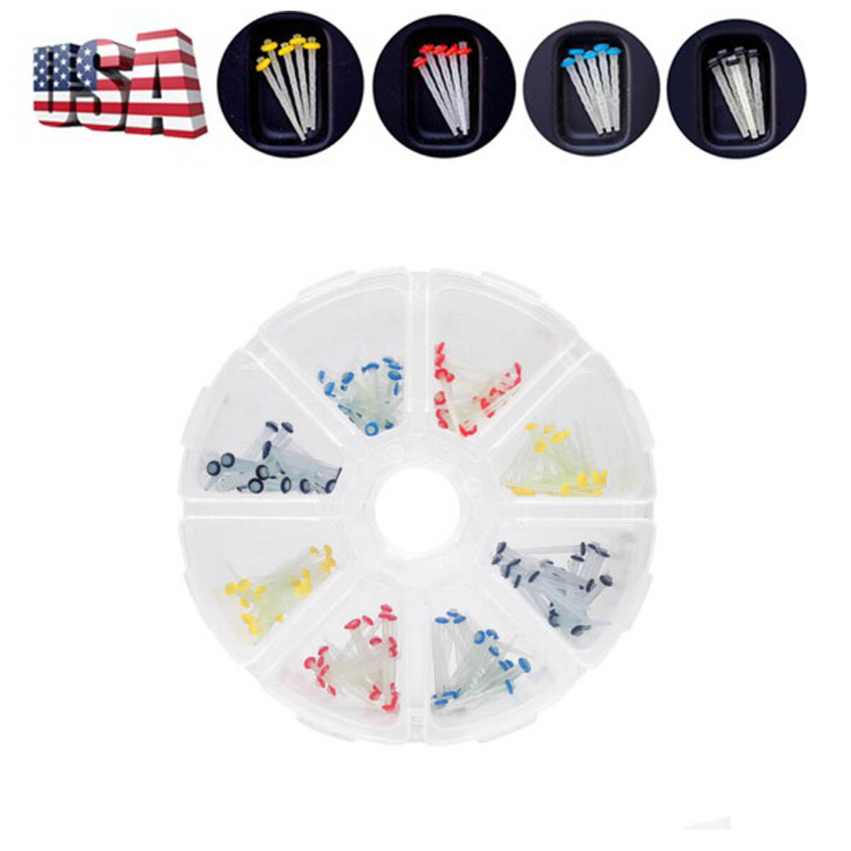 Dental Fiber Post Glass Quartz Teeth Restorative Root Canal Pins 1/1.2/1.4/1.6mm