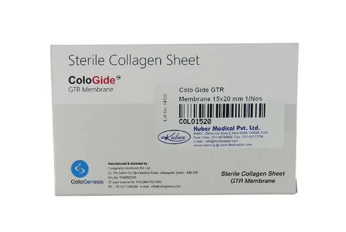 10 X COLO GIDE STERILE COLLAGEN SHEET GTR MEMBRANE 10 x 15mm