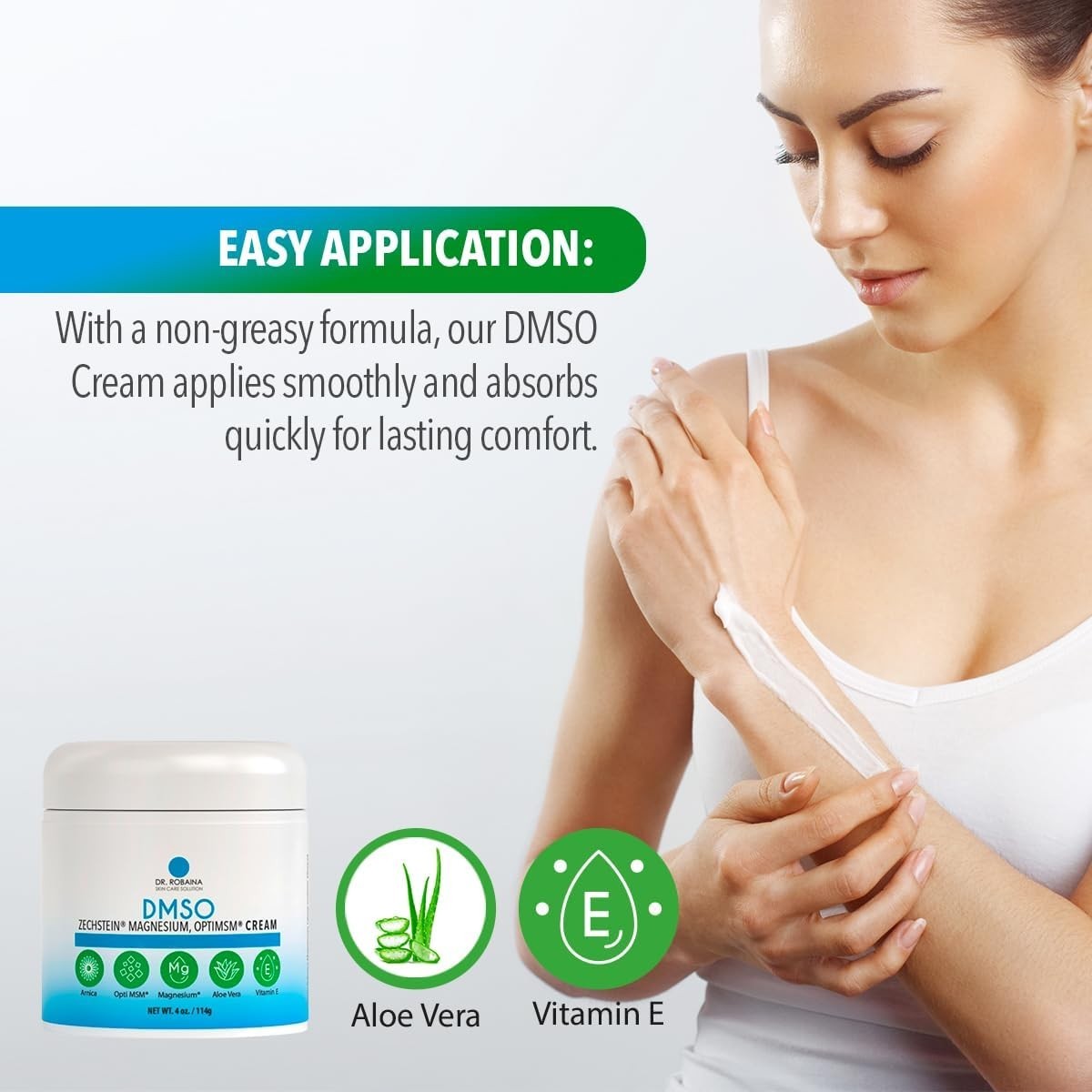 Dr. Robaina DMSO Cream – 99.9% Pure DMSO Pharmaceutical Grade | Formula with Zec
