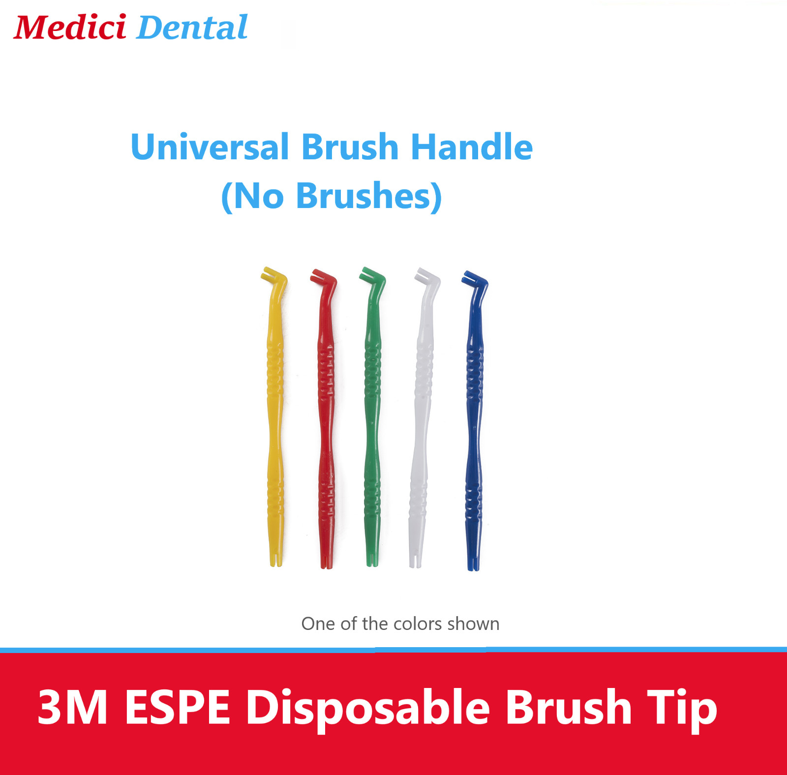 Disposable Dental Brush Holder Applicator 100 Brushes Tips with Handle 3 M ESPE