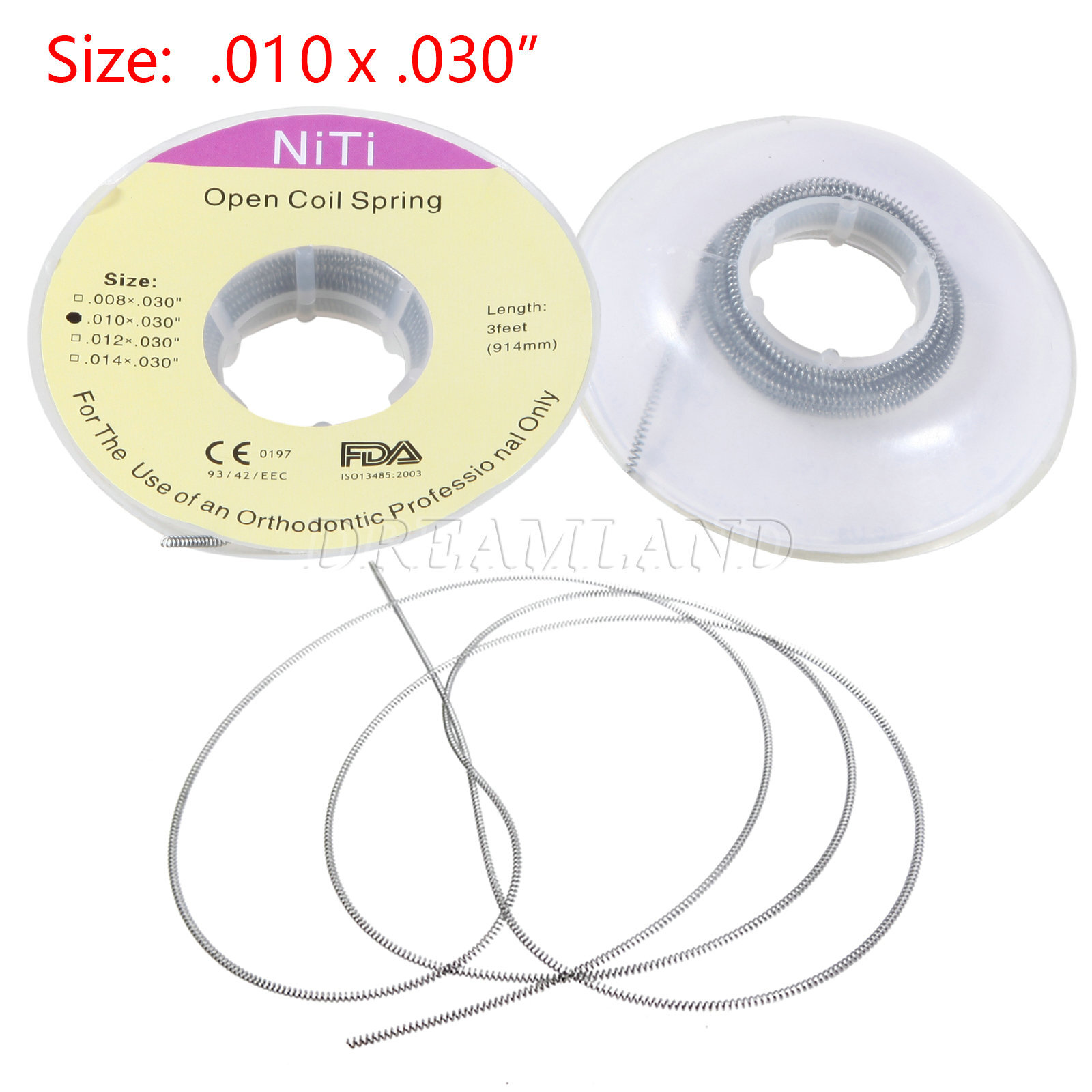 Dental Ortho Niti Open Coil Spring 010*030″ *914mm